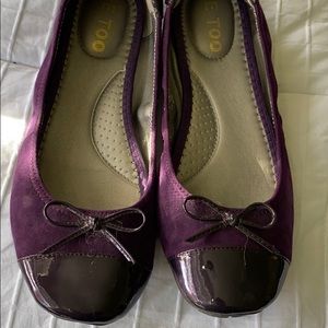 ME TOO suede purple ballet flats